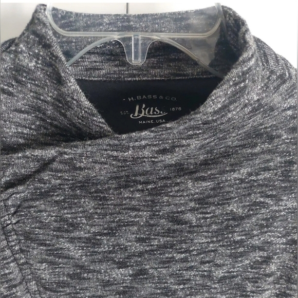 G.H.Bass Women's Moto style wrap sweater jacket Spacedye Black large - Picture 4 of 7